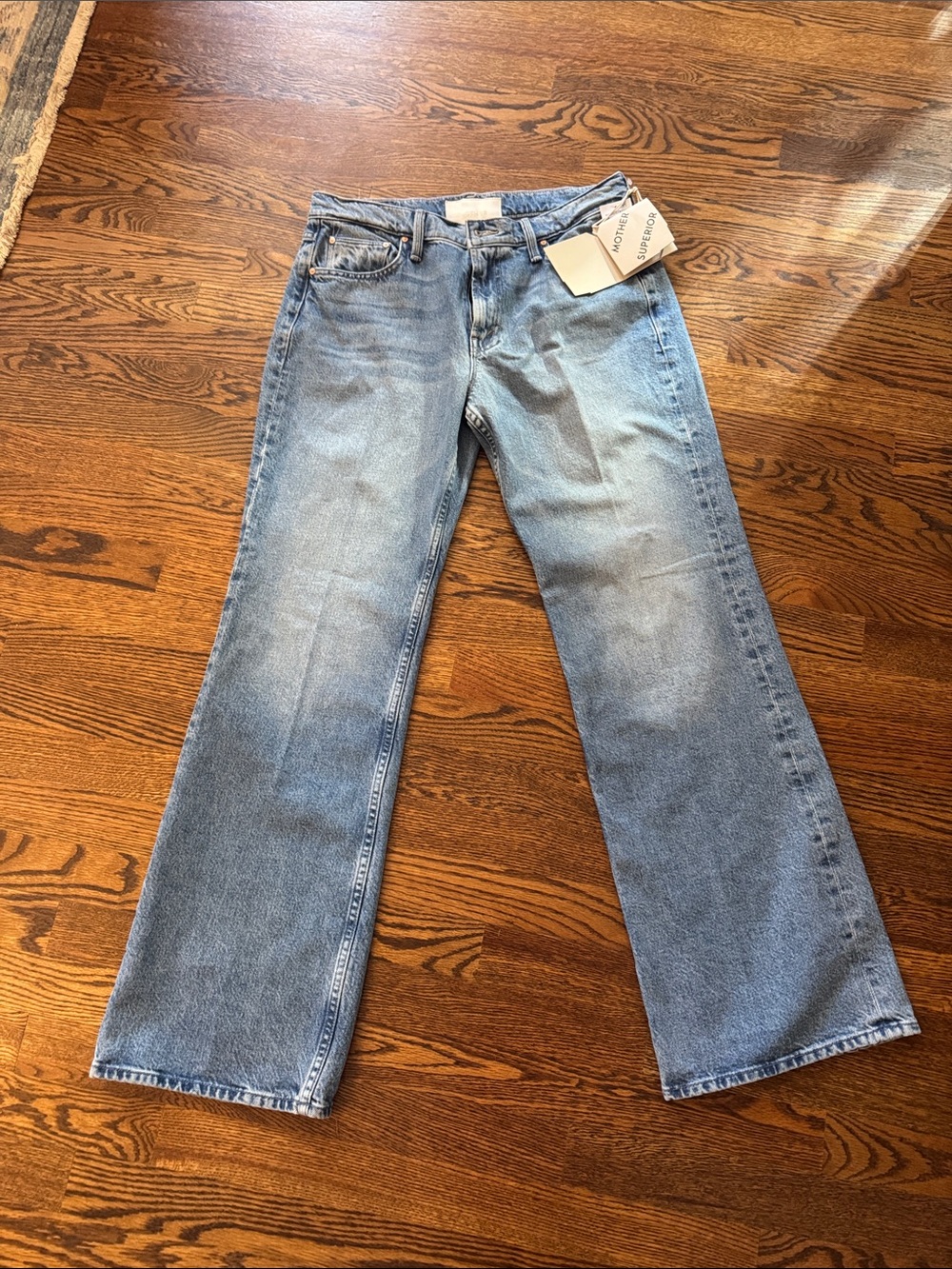 Mother Women's Light Blue wide leg jeans
